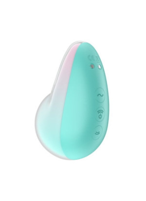 Stimulateur clitoridien par onde de pression sans contact et par vibration USB vert et rose, Pixie Dust Satisfyer - CC597837